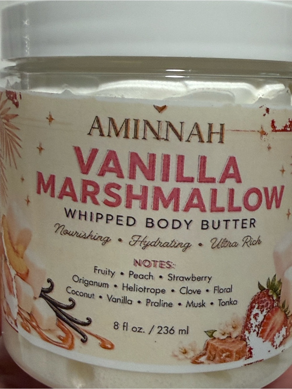 Aminnah “Vanilla Marshmallow” limited Edition Whipped Body Butter! - Picture 2 of 5